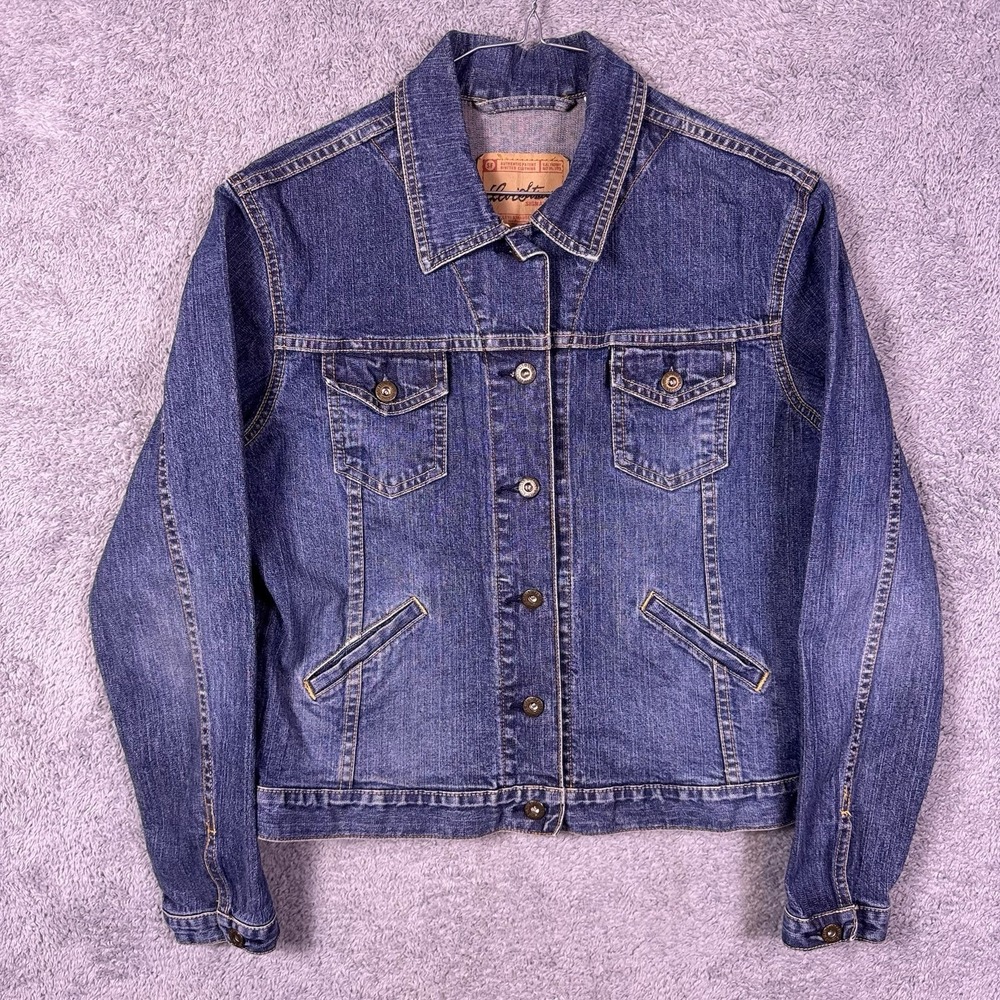 Vintage Levi's Denim Trucker Jacket Womens M (8/10) Y2K 2005 Chore Field Jean